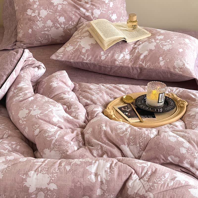 Couette avec des fleurs pastel de style rustique - image 1