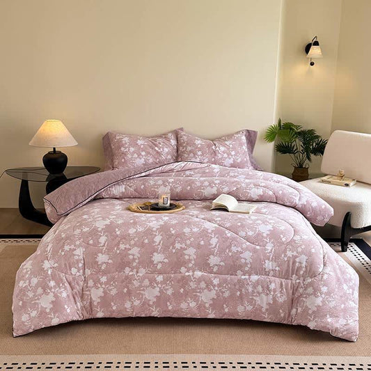 Couette avec des fleurs pastel de style rustique - Couette d'hiver - 220 cm x 240 cm - image 0