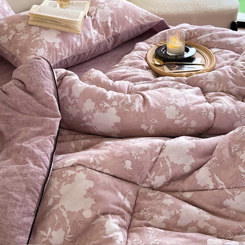 Couette avec des fleurs pastel de style rustique - image 3