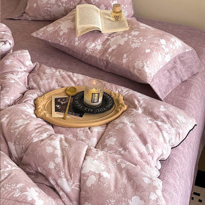 Couette avec des fleurs pastel de style rustique - image 2