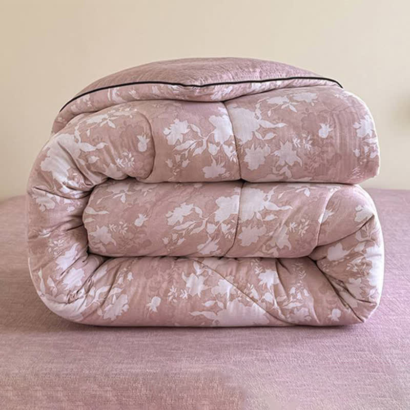 Couette avec des fleurs pastel de style rustique - image 4