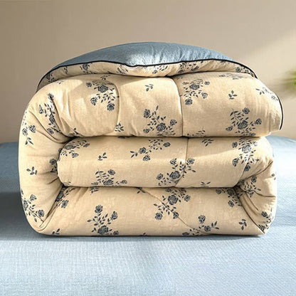 Couette réversible avec rose romantique dans un style maison de campagne - image 1
