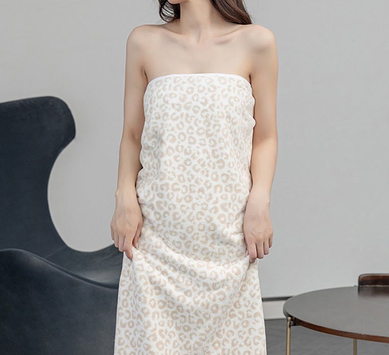 Ensemble de serviettes de bain de luxe à imprimé léopard (lot de 3) - salle de bain - 80 cm x 150 cm - image 2