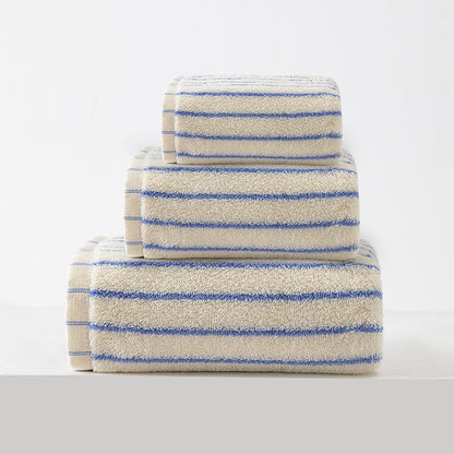 Ensemble de serviettes de bain en pur coton doux (lot de 3) - Blanc - Ensemble de 3 - 34 cm x 34 cm + 34 cm x 74 cm + 70 cm x 140 cm - image 11