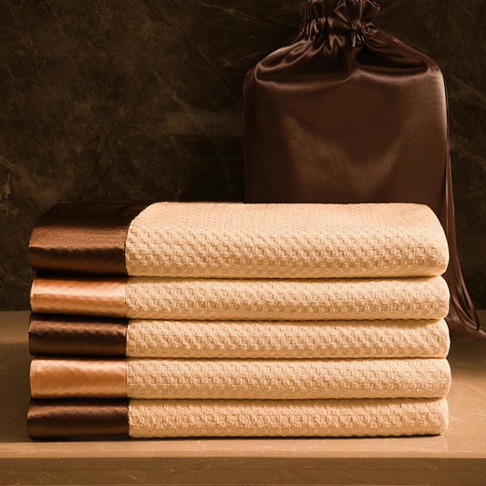 Ensemble de serviettes de bain en satin gaufré (lot de 2) - image 0