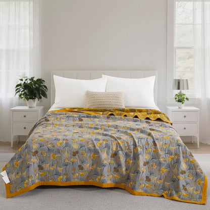 Couette en coton biologique avec Ginkgo Biloba - Gris - Plafond - 244 cm x 264 cm - image 43