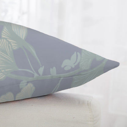 Taies d'oreiller carrées en jacquard de coton à motifs de feuilles de ginkgo (2 pièces) - image 6