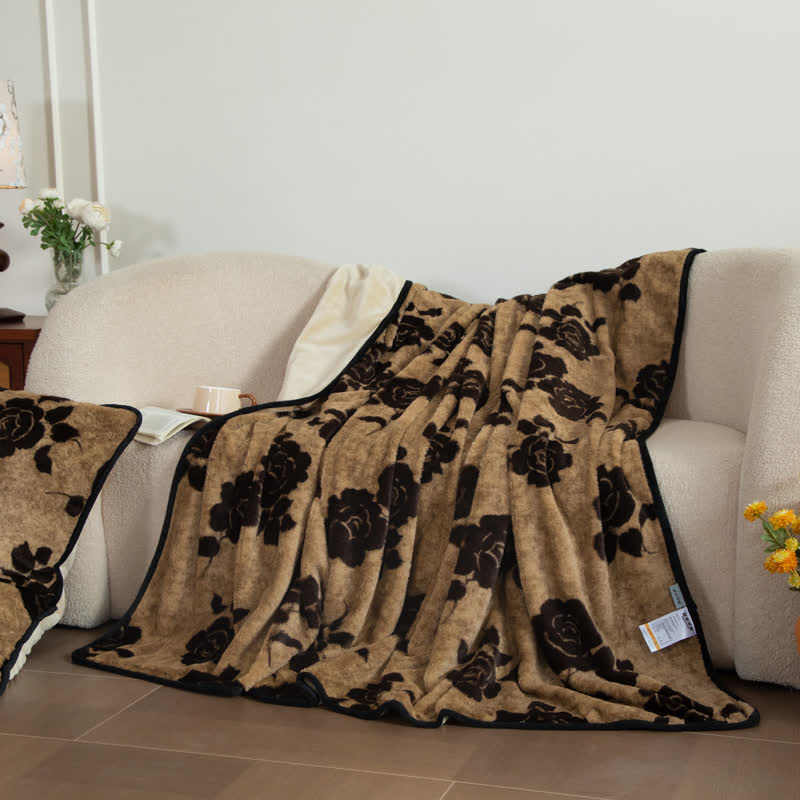 Drap-housse en peluche à motif rose - image 7