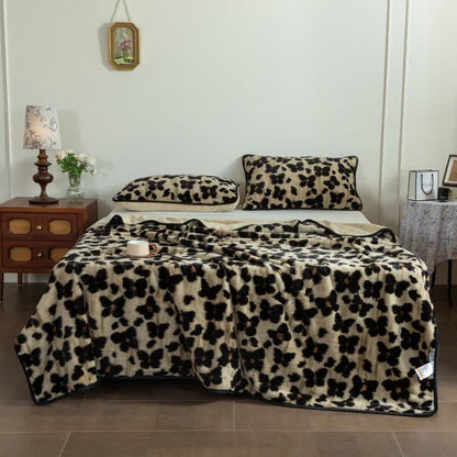 Drap-housse en peluche Art Butterfly - Café - 2 taies d'oreiller - 48 cm x 74 cm - image 6
