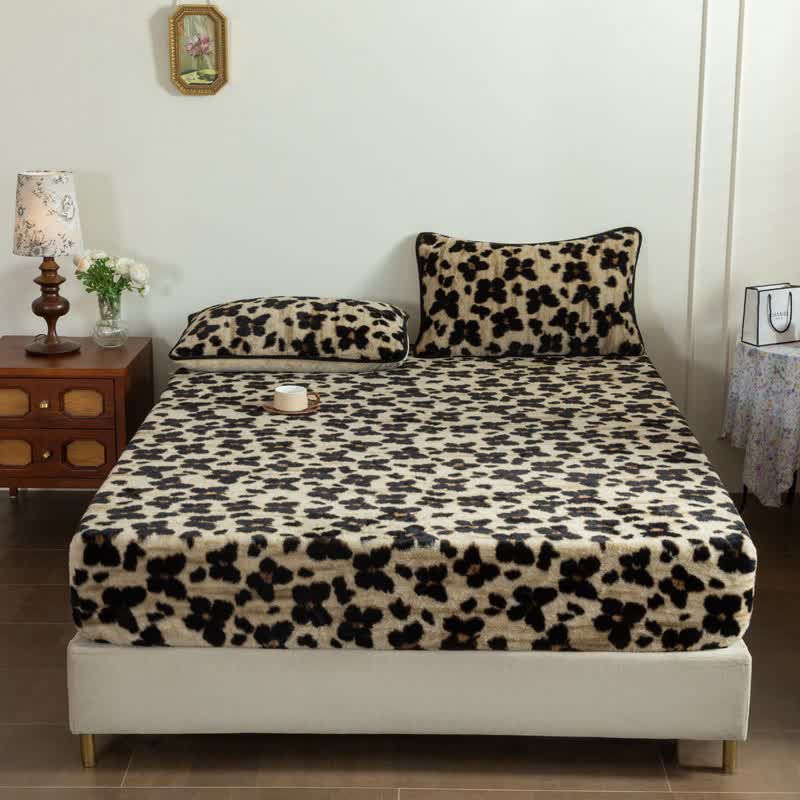Drap-housse en peluche Art Butterfly - Café - drap-housse - 200 cm x 220 cm - image 8