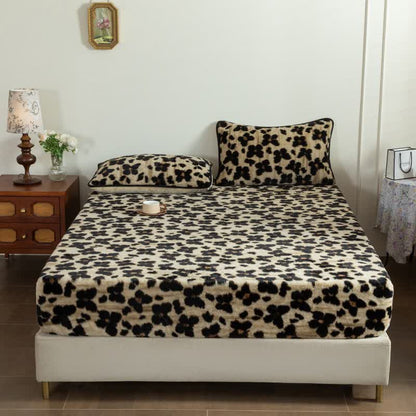 Drap-housse en peluche Art Butterfly - Café - drap-housse - 200 cm x 220 cm - image 8