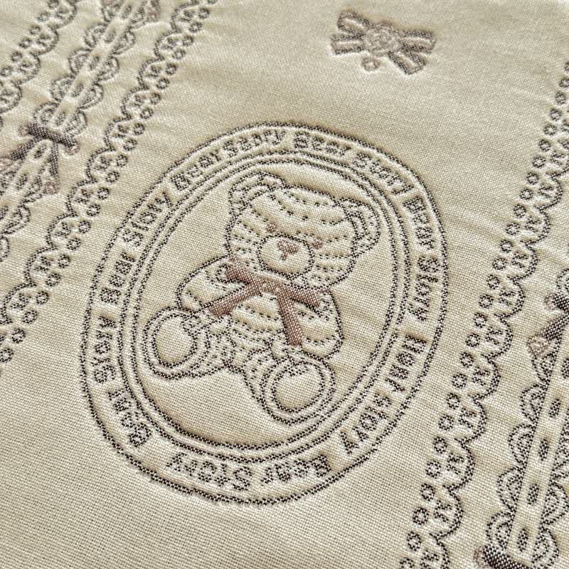 Couette en mousseline de coton à rayures florales et motif ours - image 6