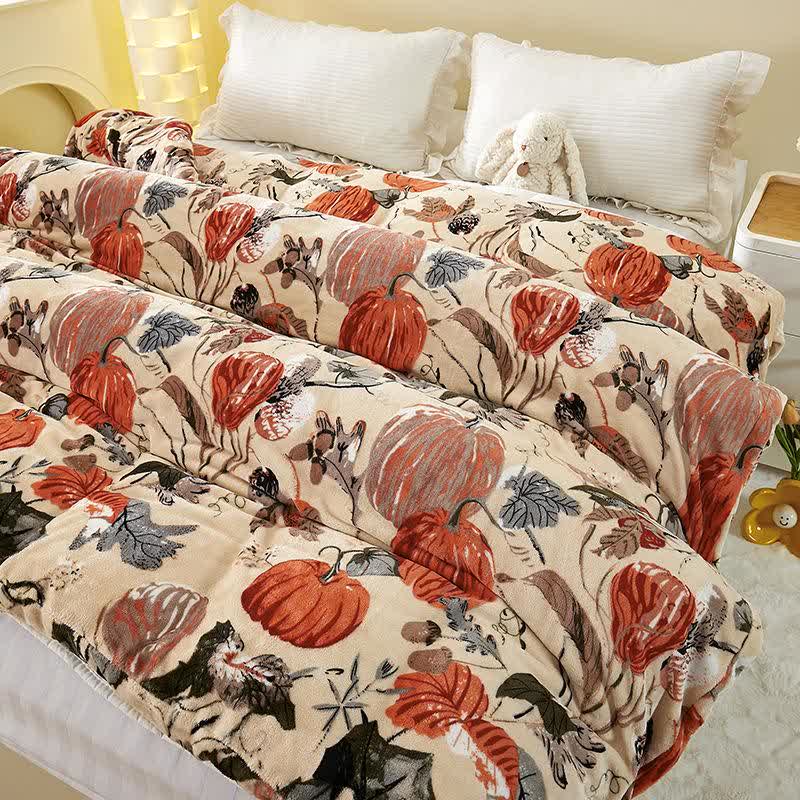 Housse de couette en peluche citrouille - image 2