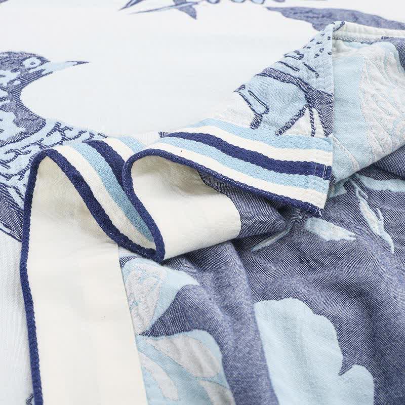 Couette en mousseline de coton à motif de fleurs de paon - image 3