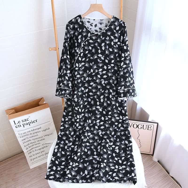 Vêtements de nuit en coton naturel Silk Tree Flower - chemise de nuit - XL - image 1
