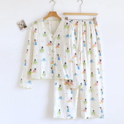 Vêtements de détente de princesse de dessin animé oriental en gaze de coton - XL - image 0