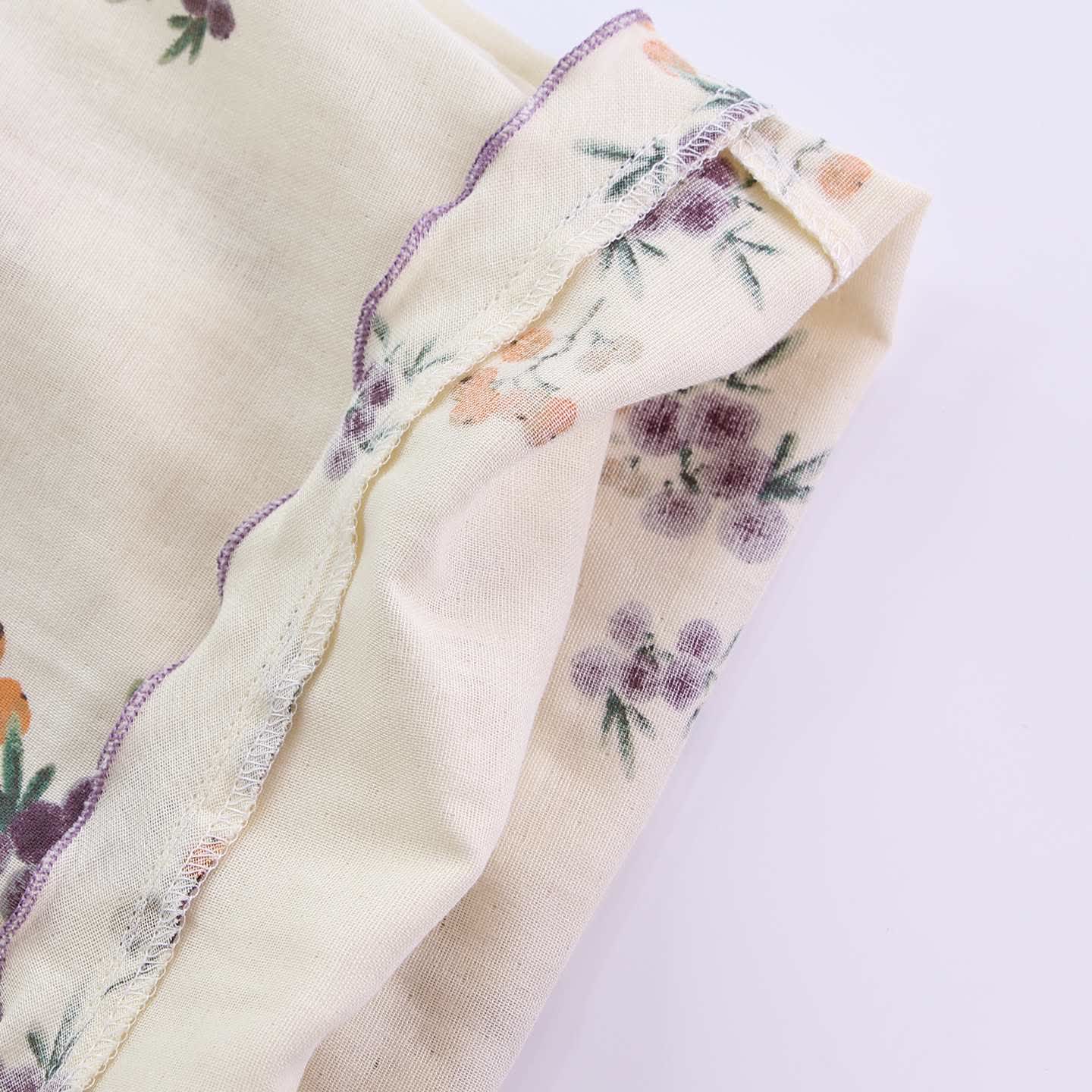 Ensemble de vêtements d'intérieur en gaze de coton avec des fruits de néflier - image 2