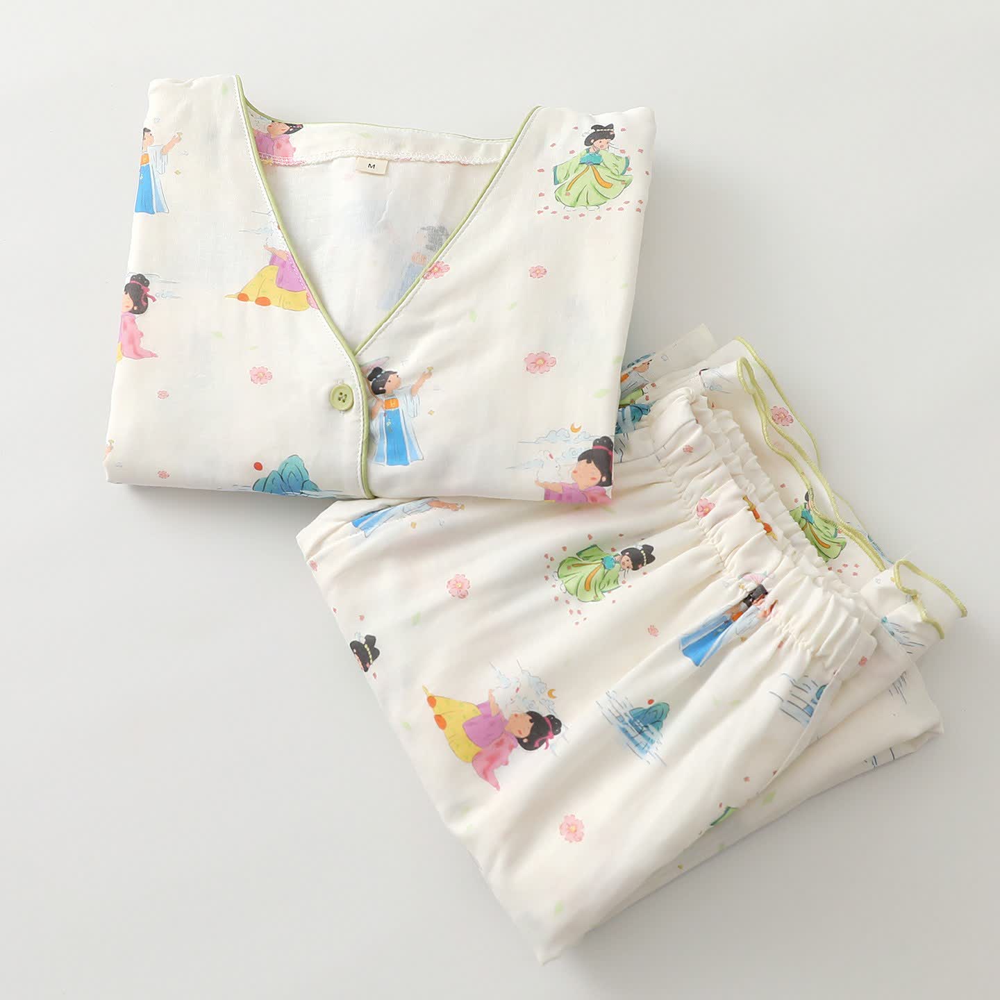 Vêtements de détente de princesse de dessin animé oriental en gaze de coton - image 2