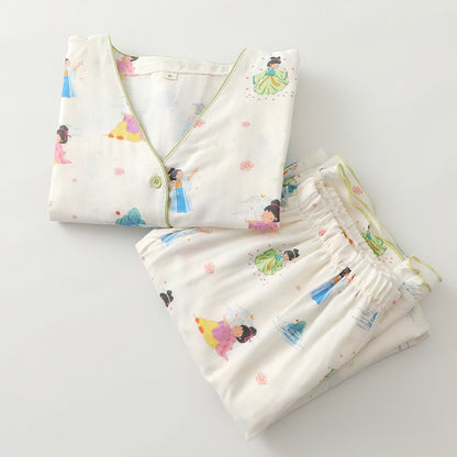 Vêtements de détente de princesse de dessin animé oriental en gaze de coton - image 2