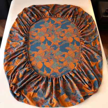 Drap-housse en gaze de coton à motif floral de lys - image 3