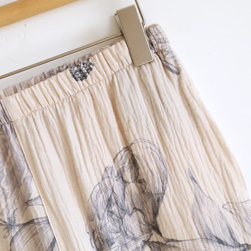 Ensemble de vêtements d'intérieur en coton avec imprimé oriental papillon et floral - image 12