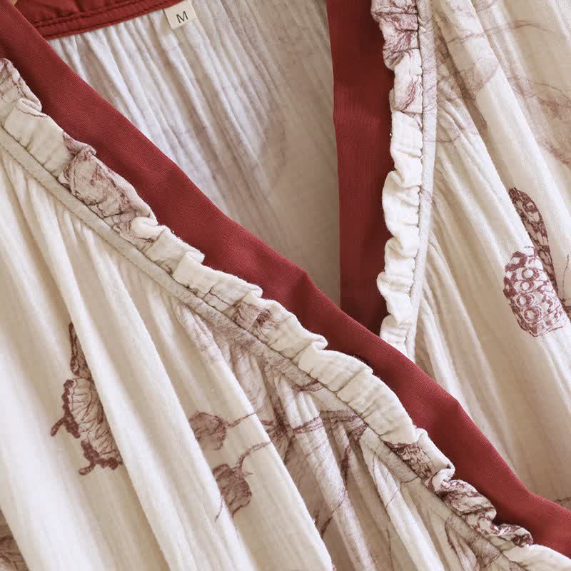 Chemise de nuit en gaze de coton inspirée du Hanfu papillon - image 3