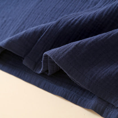 Peignoir kimono minimaliste unisexe en gaze de coton - image 9