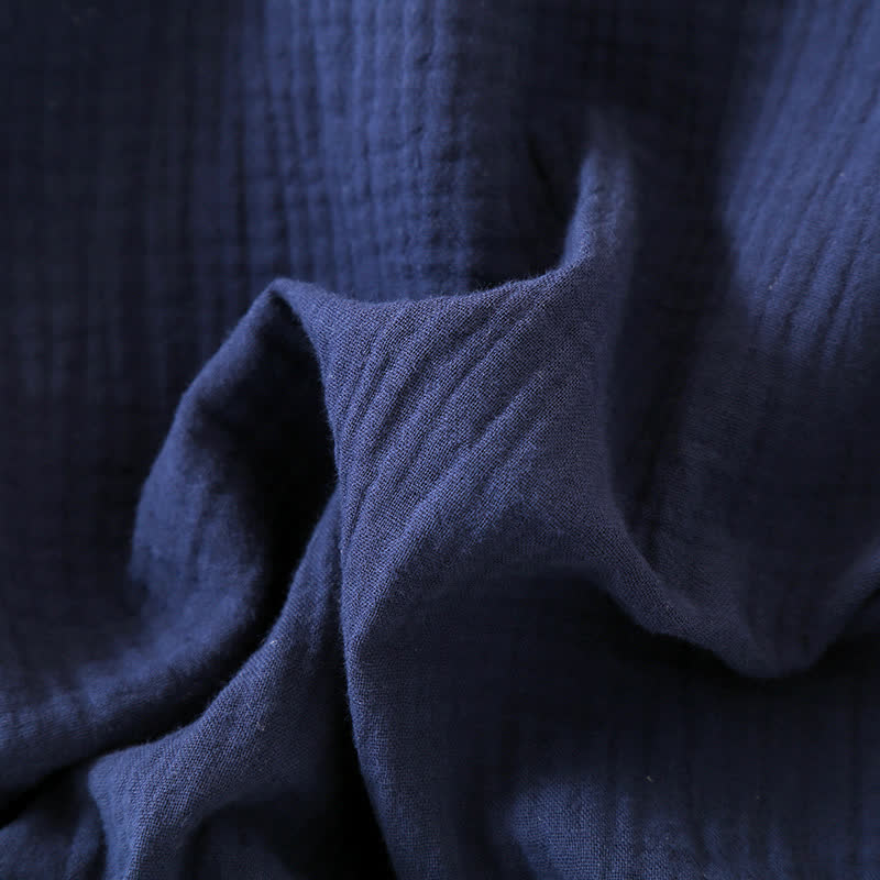 Peignoir kimono minimaliste unisexe en gaze de coton - image 8