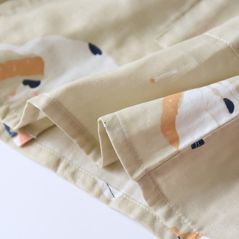 Kimono chat assorti en gaze de coton - image 10