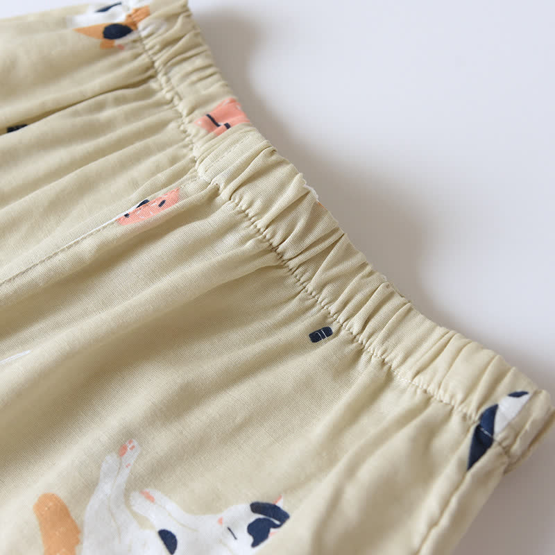 Kimono chat assorti en gaze de coton - image 12