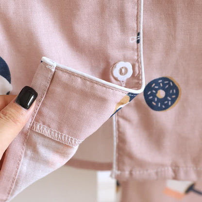 Ensemble de vêtements de détente en coton assorti avec un chat de dessin animé - image 9