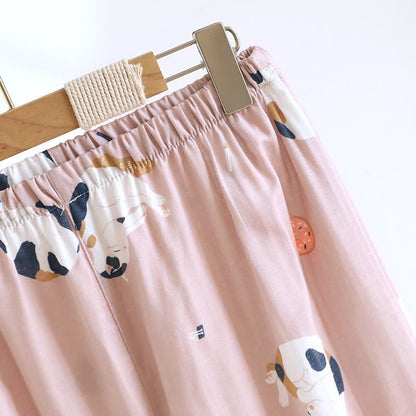 Ensemble de vêtements de détente en coton assorti avec un chat de dessin animé - image 14