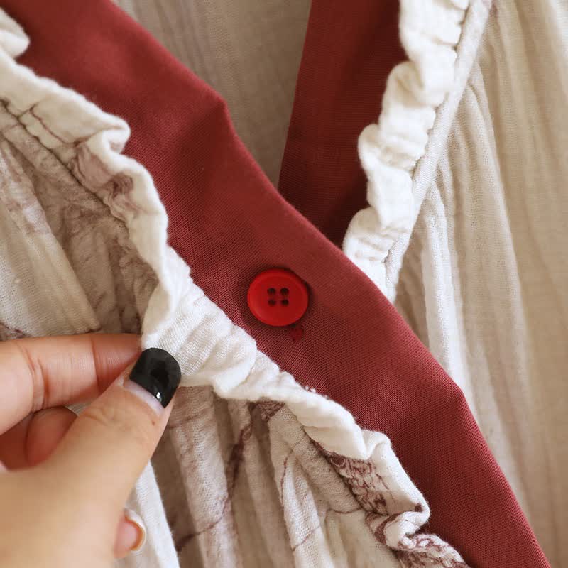 Ensemble de vêtements de détente en coton inspiré du Hanfu papillon - image 2