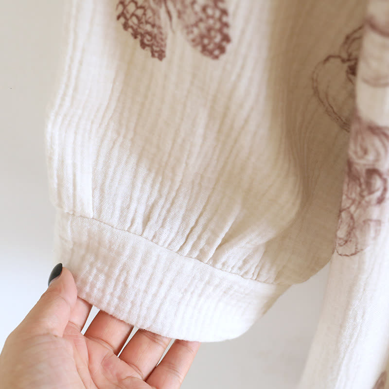 Ensemble de vêtements de détente en coton inspiré du Hanfu papillon - image 3