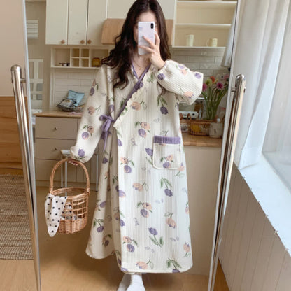 Chemise de nuit inspirée des tulipes avec volants et poche - XXL - image 3