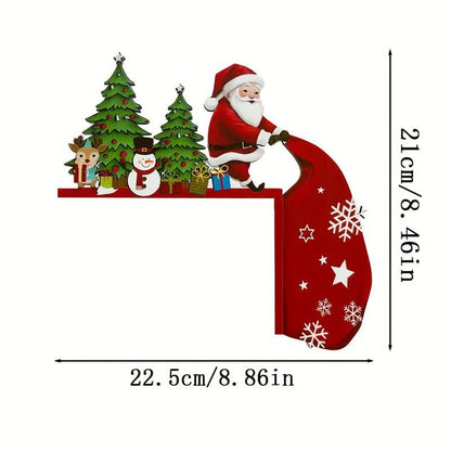 Décoration de coin de porte d'arbre de Noël du Père Noël - image 8