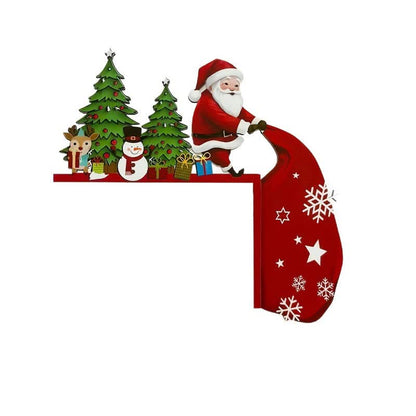 Décoration de coin de porte d'arbre de Noël du Père Noël - image 7
