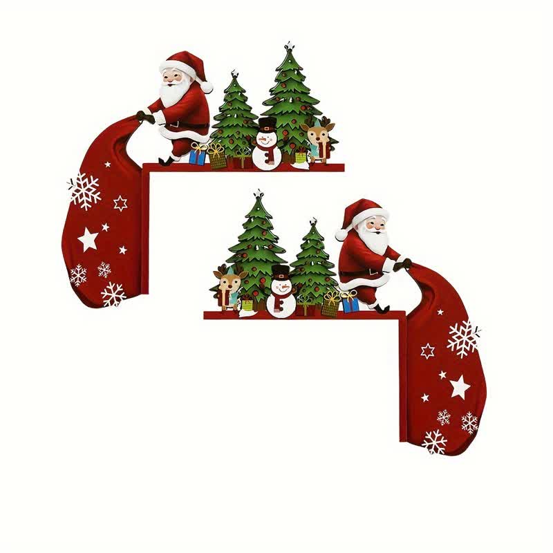 Décoration de coin de porte d'arbre de Noël du Père Noël - image 5
