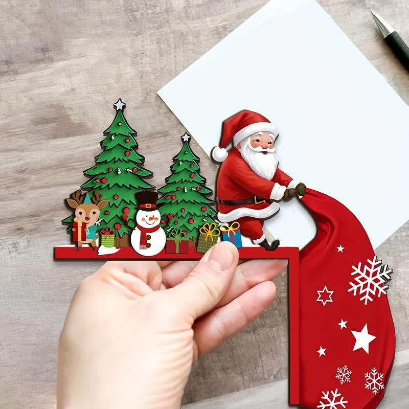 Décoration de coin de porte d'arbre de Noël du Père Noël - image 4