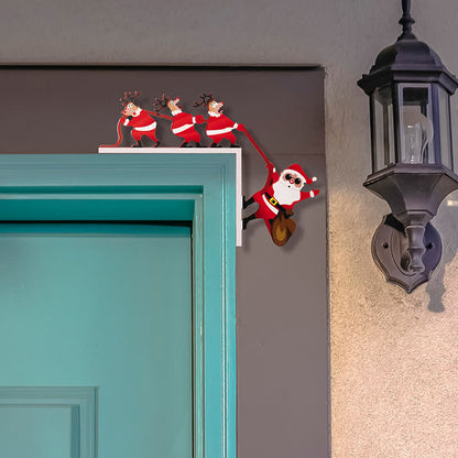 Décoration de coin de porte d'Halloween avec le Père Noël et les rennes - image 6