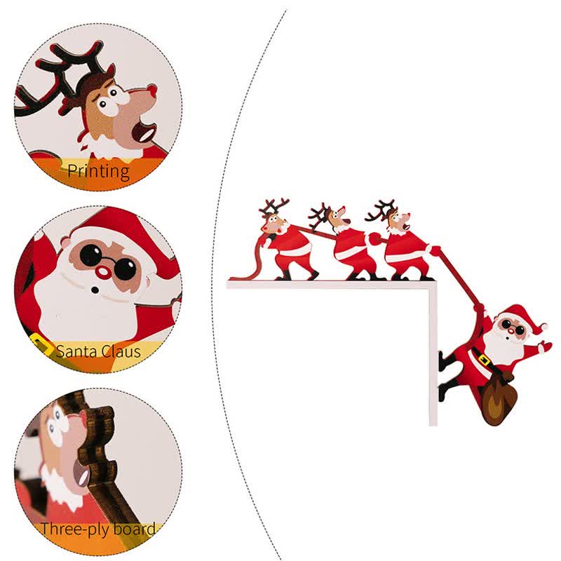 Décoration de coin de porte d'Halloween avec le Père Noël et les rennes - image 9