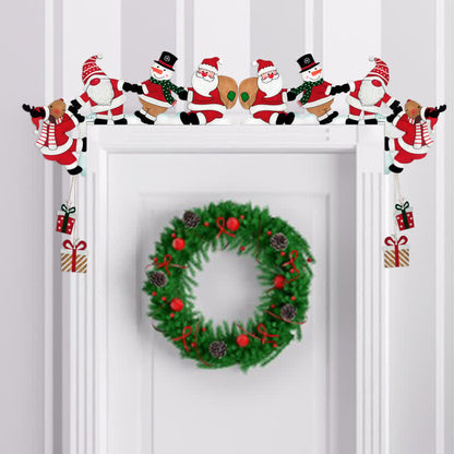 Coin de porte de l'équipe du Père Noël, décoration de Noël - image 1