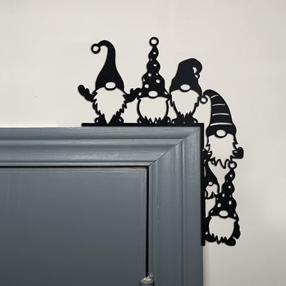 Décoration de coin de porte de Noël fantaisiste en forme de gnome - image 4