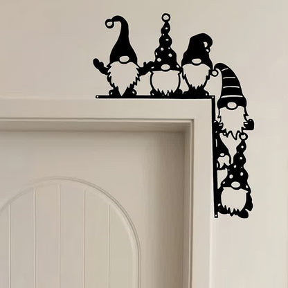 Décoration de coin de porte de Noël fantaisiste en forme de gnome - image 2