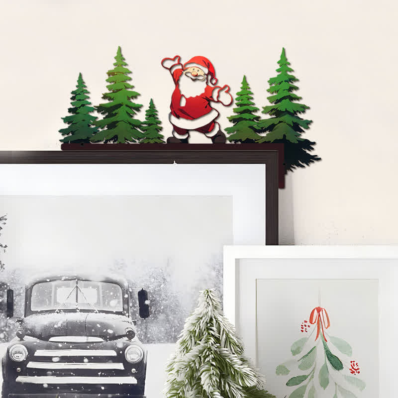 Décoration d'angle de cadre de porte de Noël - 4 PIÈCES - 30 cm x 23 cm - image 1