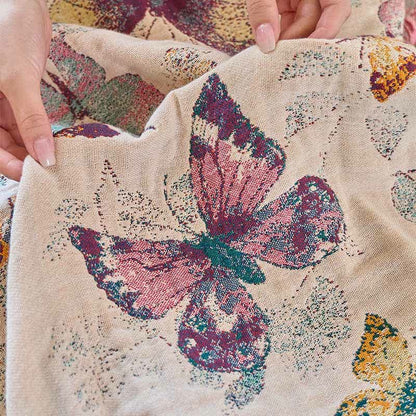 Couverture matelassée élégante en coton avec pompons papillon - image 21