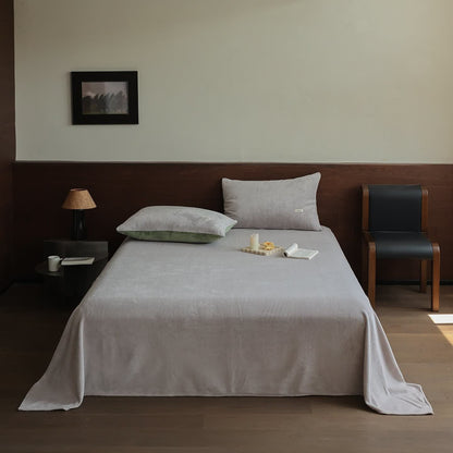 Couette Ownkoti unie, chaude et moelleuse - Gris - Couvre-lit avec 2 taies d'oreiller - 245 cm x 270 cm - image 20