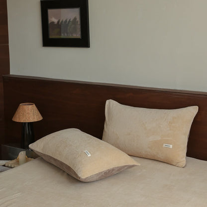 Couette Ownkoti unie, chaude et moelleuse - abricot - 2 taies d'oreiller - 48 cm x 74 cm - image 26