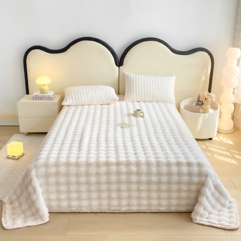 Couvre-lit en fausse fourrure de lapin texturée Ownkoti - image 1