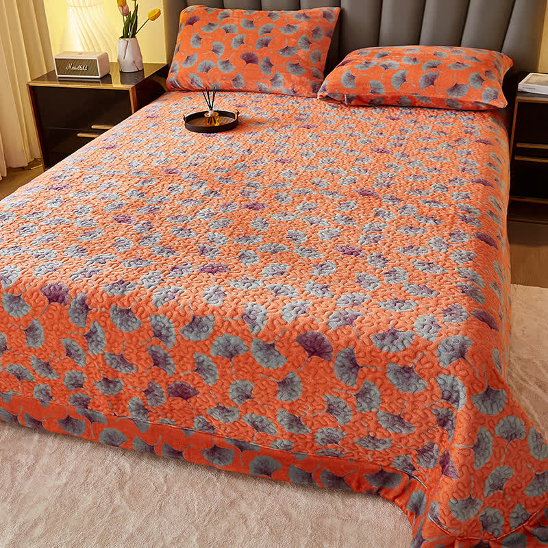 Couette en peluche rustique Ginkgo Ownkoti - Couvre-lit avec 2 taies d'oreiller - 230 cm x 250 cm - image 0